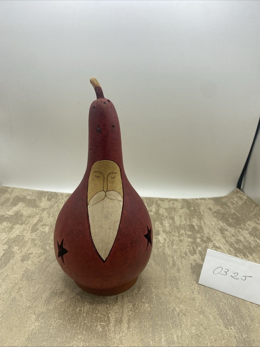 MEADOWBROOKE GOURDS Hand-Crafted "SANTA" Approx 9.5” TALL - Made In USA